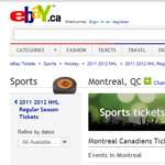 Aperu du site eBay Canada